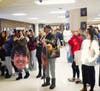 The Miller Place High School Varsity Wrestling team received a special community send-off just before winning the Division II New York State Dual Meet Championship. 