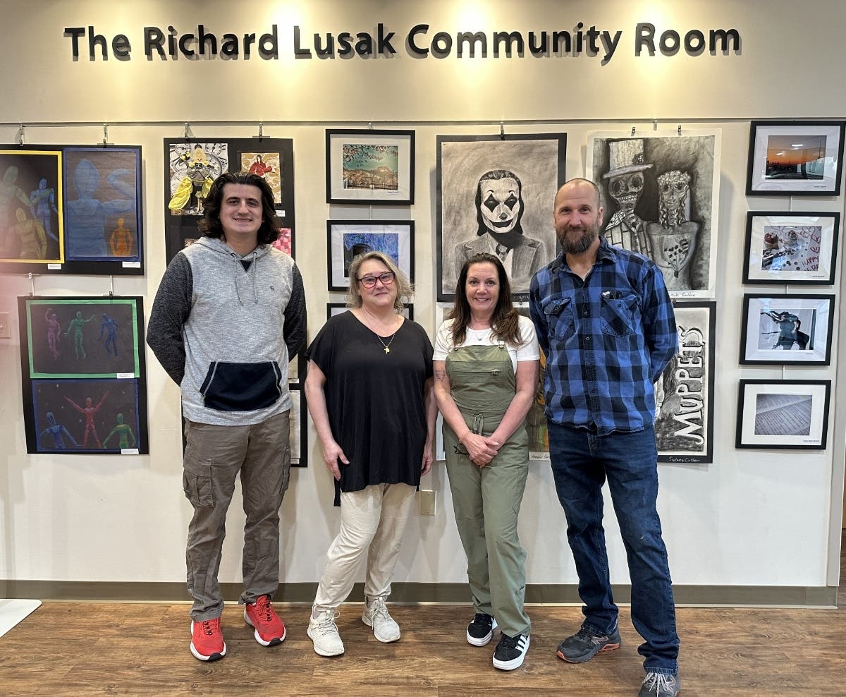 Several Comsewogue High School students have their artwork on display at the Comsewogue Public Library as part of its monthly art gallery series. 