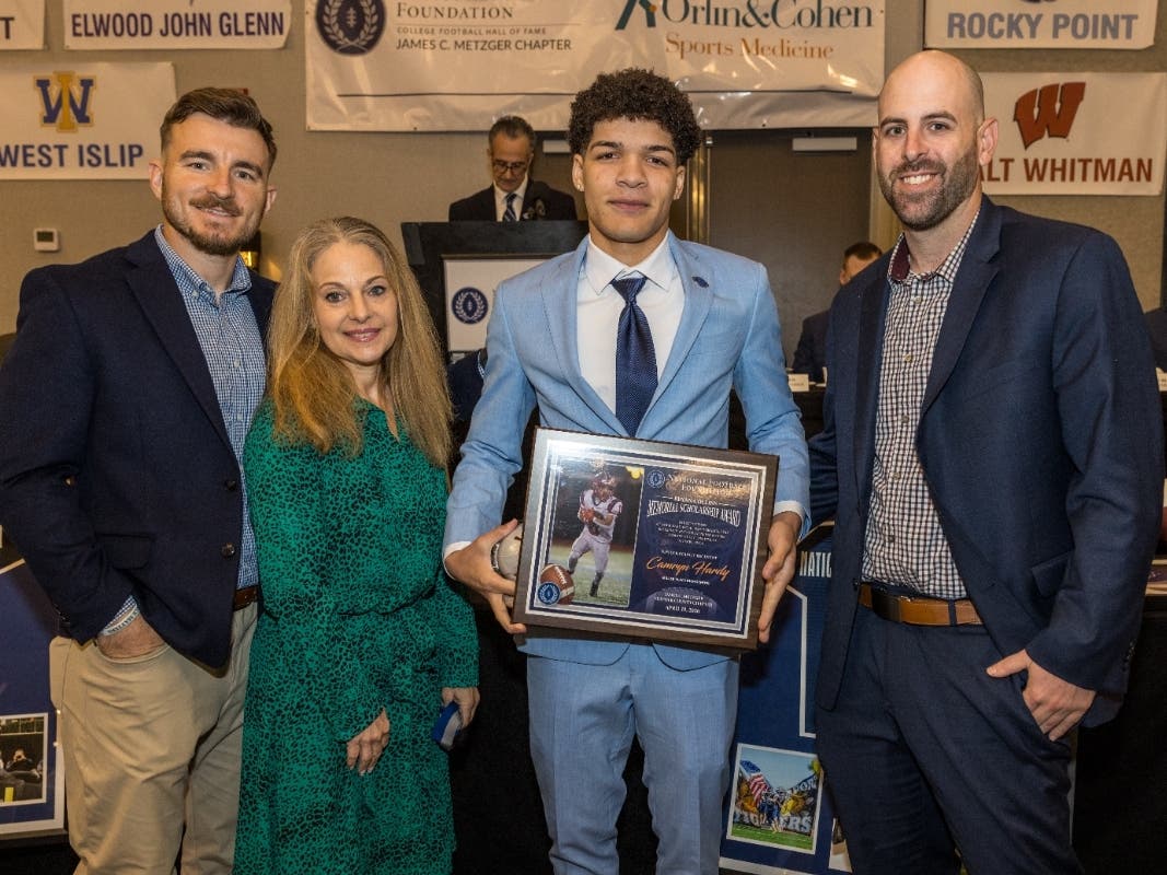 Miller Place High School Senior Camryn Hardy was recognized on a county level for his athletic excellence and was honored at the Suffolk County Scholar Athlete Brunch. 