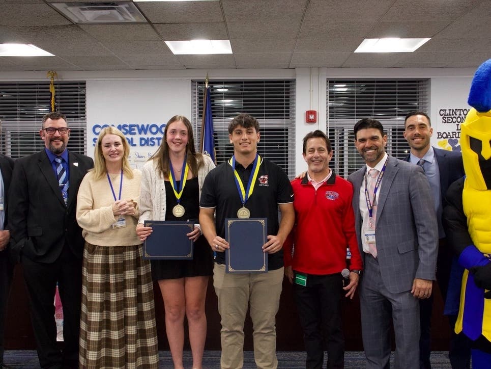 Comsewogue High School students Grace Peyman and Daniel Cappiello have been named winners of the 2026 Suffolk Zone Award. 