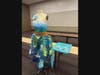 Robert W. Carbonaro students created a dress out of paper and a storytelling quilt. 