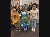Robert W. Carbonaro students created a dress out of paper and a storytelling quilt. 