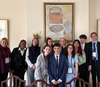 The Patchogue-Medford High School Model UN team meets with a UN diplomat.