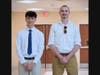 From left, Riverhead High School valedictorian Aidan Foss and salutatorian Oliver Earl
