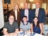 Back row, left to right, Jessica Schmettan, Superintendent of Schools, Dennis Christofor, Earl L. Vandermeulen High School Mathematics Teacher, John Ruggero, Earl L.Vandermeulen High School Principal. Front row: Max Krongberg with his parents