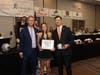 Kylie Smith, center, was recognized as a Scholar Athlete by the National Football Foundation Suffolk County Chapter. 