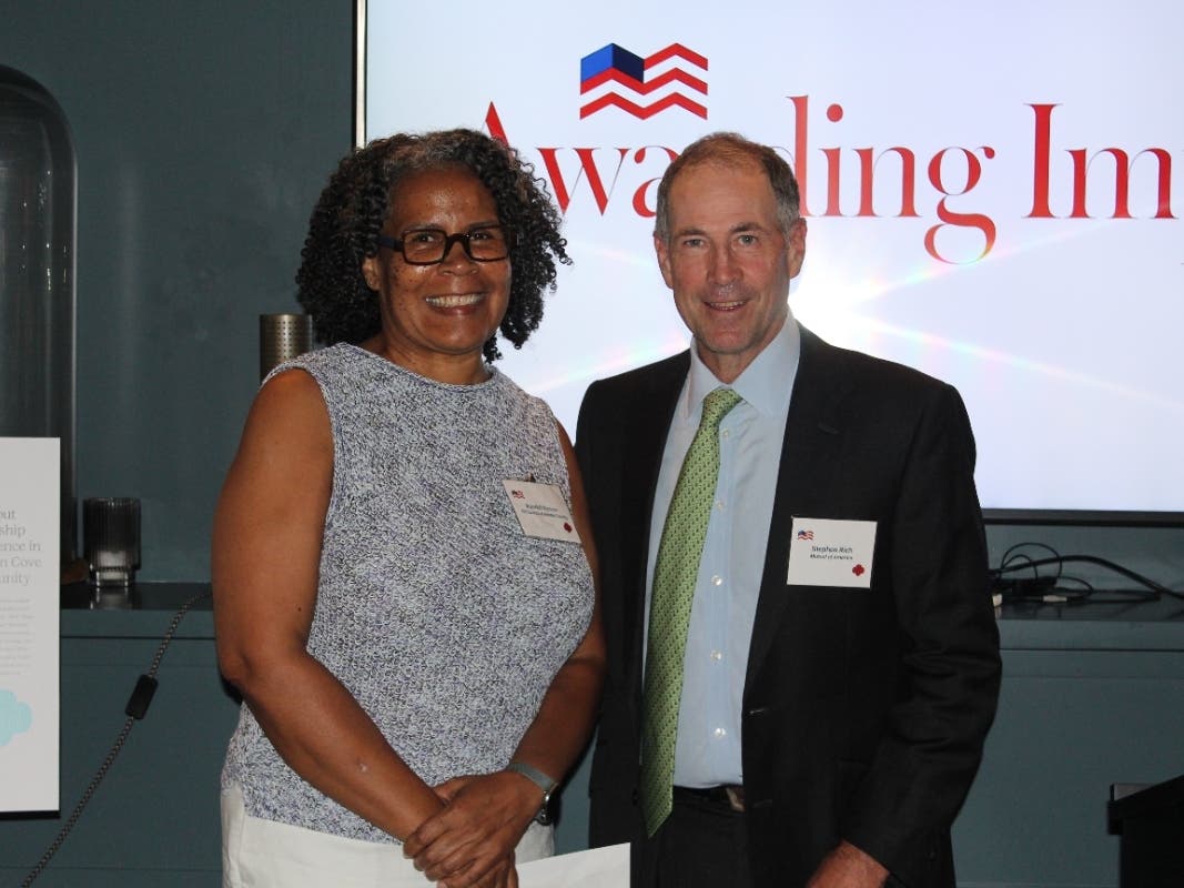 Rande Bynum, CEO of Girl Scouts of Nassau County and Stephen Rich, Chairman, Chief Executive Officer and President of Mutual of America Financial Group.