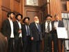 Hershey Lerner, Mendel Lerner, Rabbi Shalom Ber Prus, Rabbi Chaim Prus, Rabbi Shayke Lerner and Mr. Fred Chanowski 