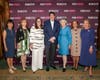 Laurie Girsky, UJA Women chair; Seryl Ritter, UJA Interboro Women advisory chair; Jodi J. Schwartz; Eric S. Goldstein, UJA CEO; Klara Silverstein; Evelyn B. Kenvin; and Candice Koerner, UJA Interboro Women chair