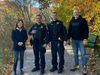 Kim and John Keiserman, co-presidents of BPF, with Port Washington Police Officers 