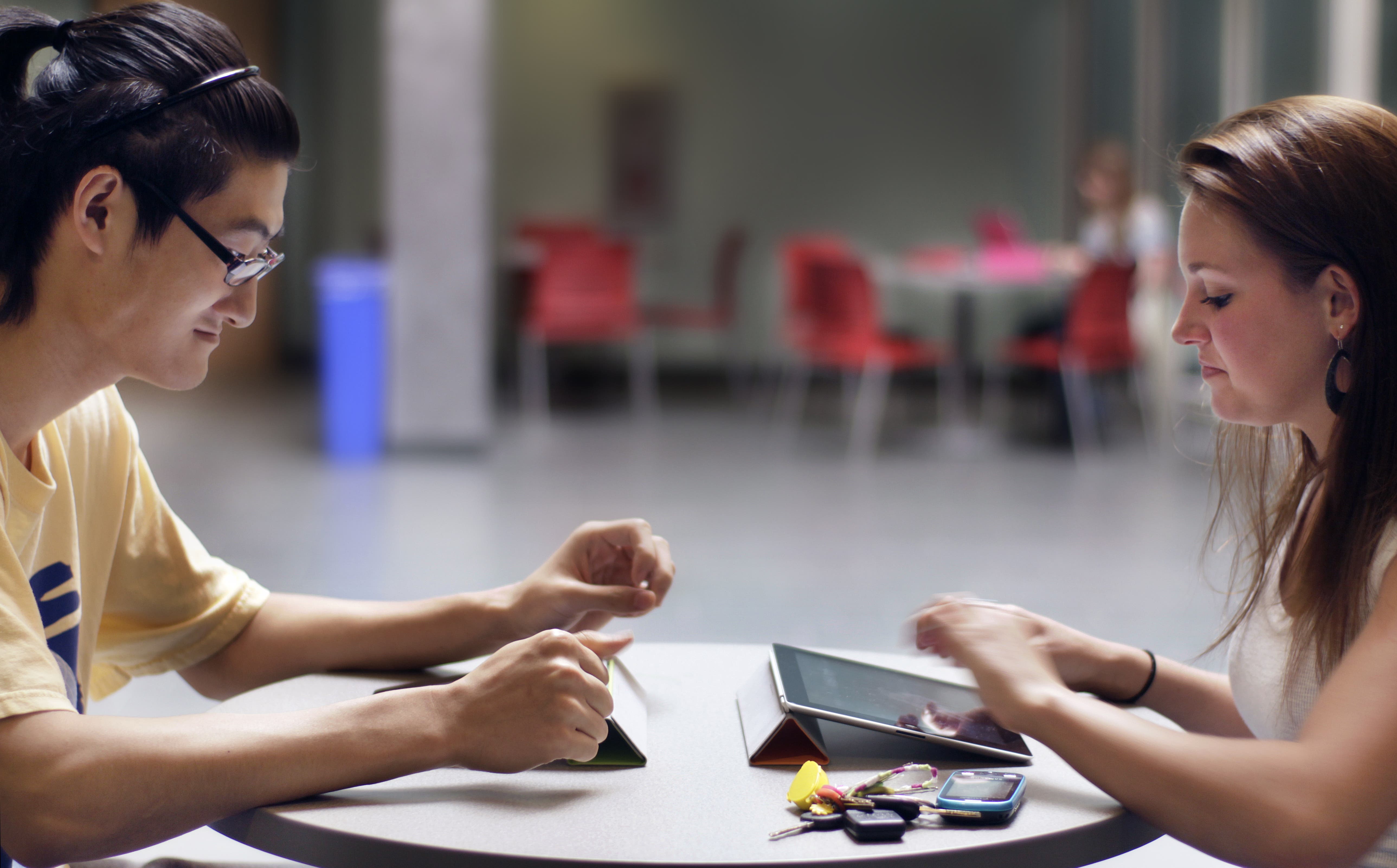 Husson College Students Studying Online