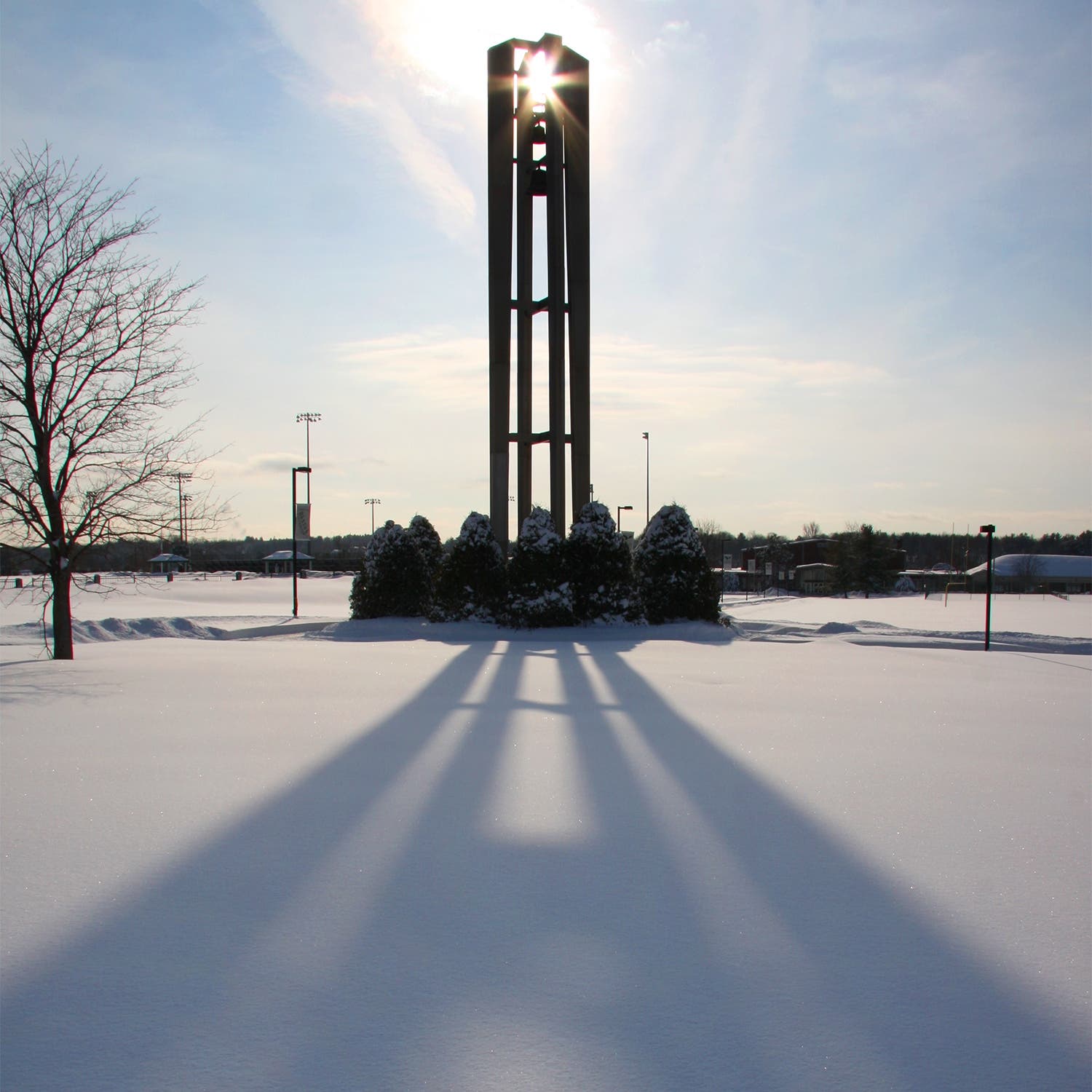 The Husson Belltower in the Snow The Husson Belltower in the Snow