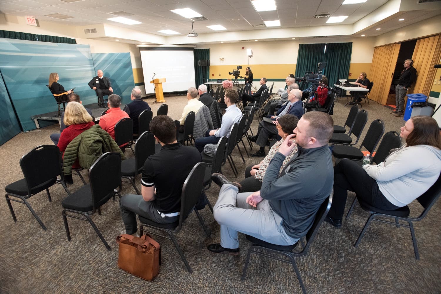 Timothy Dentry Presentation at Husson University - Wide Shot Timothy Dentry Presentation at Husson University - Wide Shot