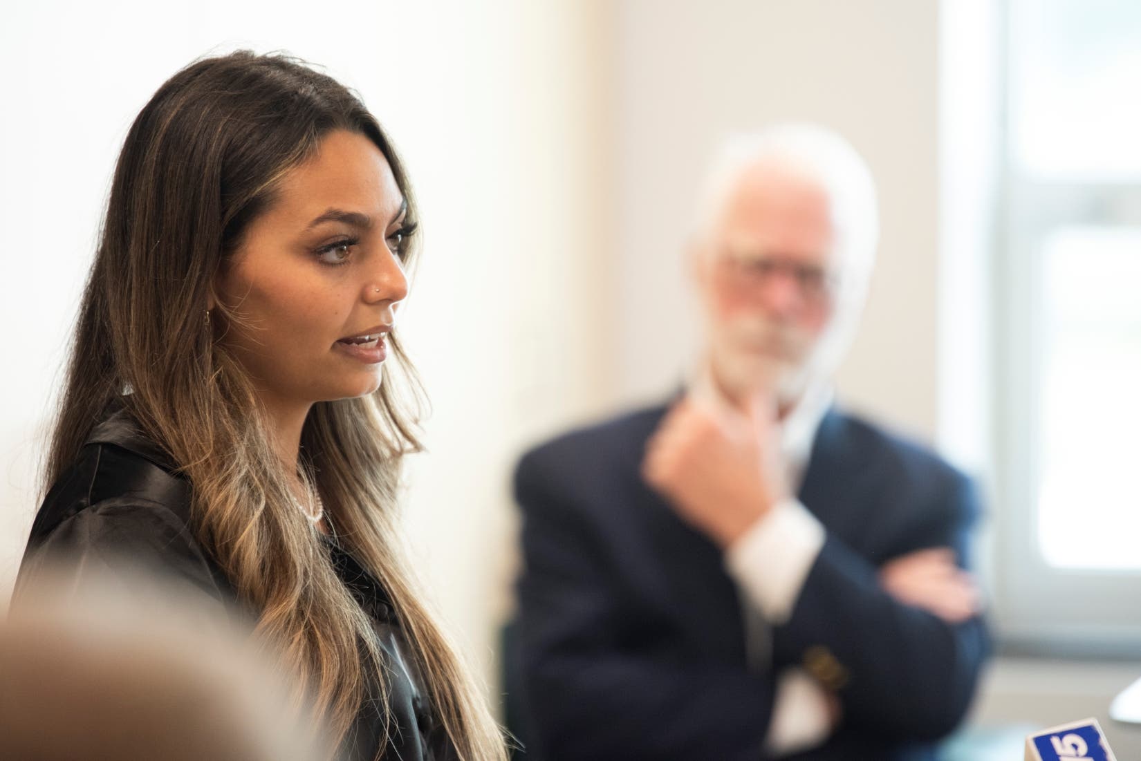 Carla Rodriguez (foreground) and John Rohman (background) Carla Rodriguez (foreground) and John Rohman (background)