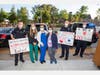First responders from Santa Clara and San Mateo counties and the state showed up in full force at dawn Thursday morning at Stanford Hospital in support of the front-line medical workers who are considered the unsung heroes of the COVID-19 crisis.