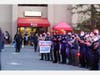 First responders from Santa Clara and San Mateo counties and the state showed up in full force at dawn Thursday morning at Stanford Hospital in support of the front-line medical workers who are considered the unsung heroes of the COVID-19 crisis.