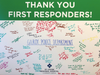 Hospital workers also provided baked goods and items for police officers and support staff along with an oversized poster signed by staff with supportive messages.