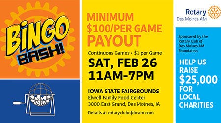 Feb 26 Bingo Bash Des Moines Ia Patch