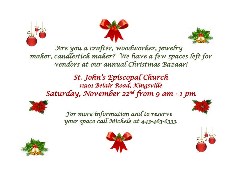 Annual Christmas Bazaar