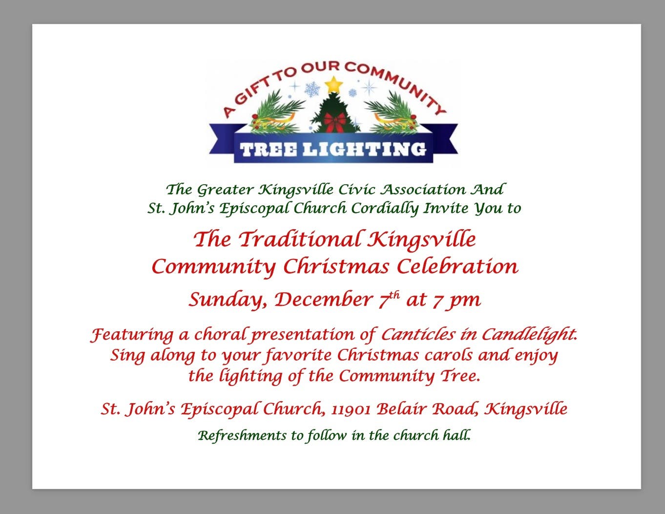 Community Christmas Celebration