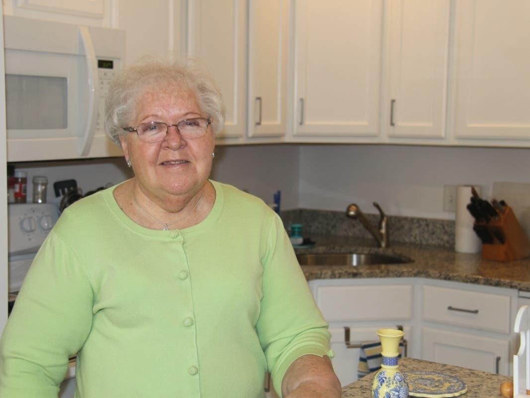 Margaret Raymond at her new home at Brooksby Village
