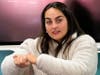 Dr. Amanda Oliva demonstrates sign language.