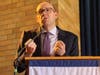 Guest speaker Rabbi Marc Katz, who leads the Temple Ner Tamid congregation in Bloomfield, NJ, speaks at Mount St. Dominic.