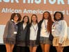 Pictured here from left are MSDA Diversity Club members: Olivia Bayuelo '27, Alexis Castañeda '26, Alexa Leiva-Carrasco '26, Janiyah Dunmore '26, and Arianna Jean-Philippe '25, Diversity Club President and Black History Month Committee Chair. 