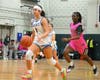 Mount St. Dominic sophomore Gia McArdle (1) breaks away down the floor against Arts in the Essex County Tournament quarterfinal. The Lions lost a heartbreaker at Arts, 40-37.