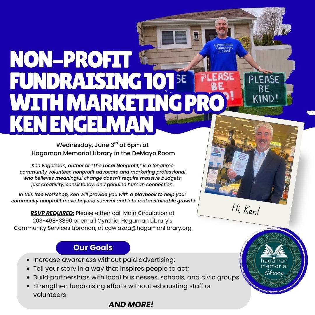 Non-Profit Fundraising 101: A Free Workshop from Marketing Pro & Local Author Ken Engelman