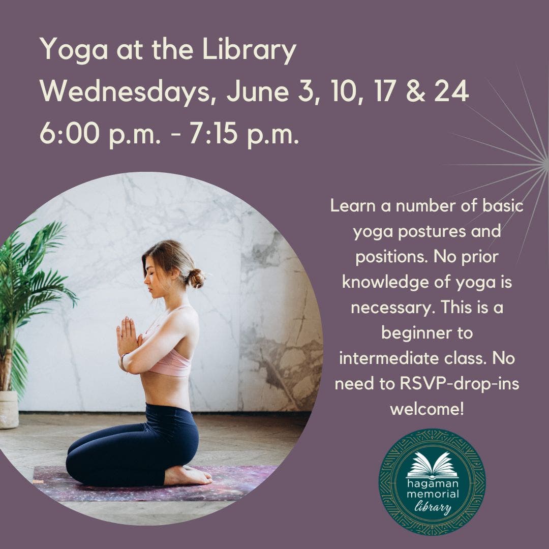 Casual and Fun Yoga at Hagaman Memorial Library!