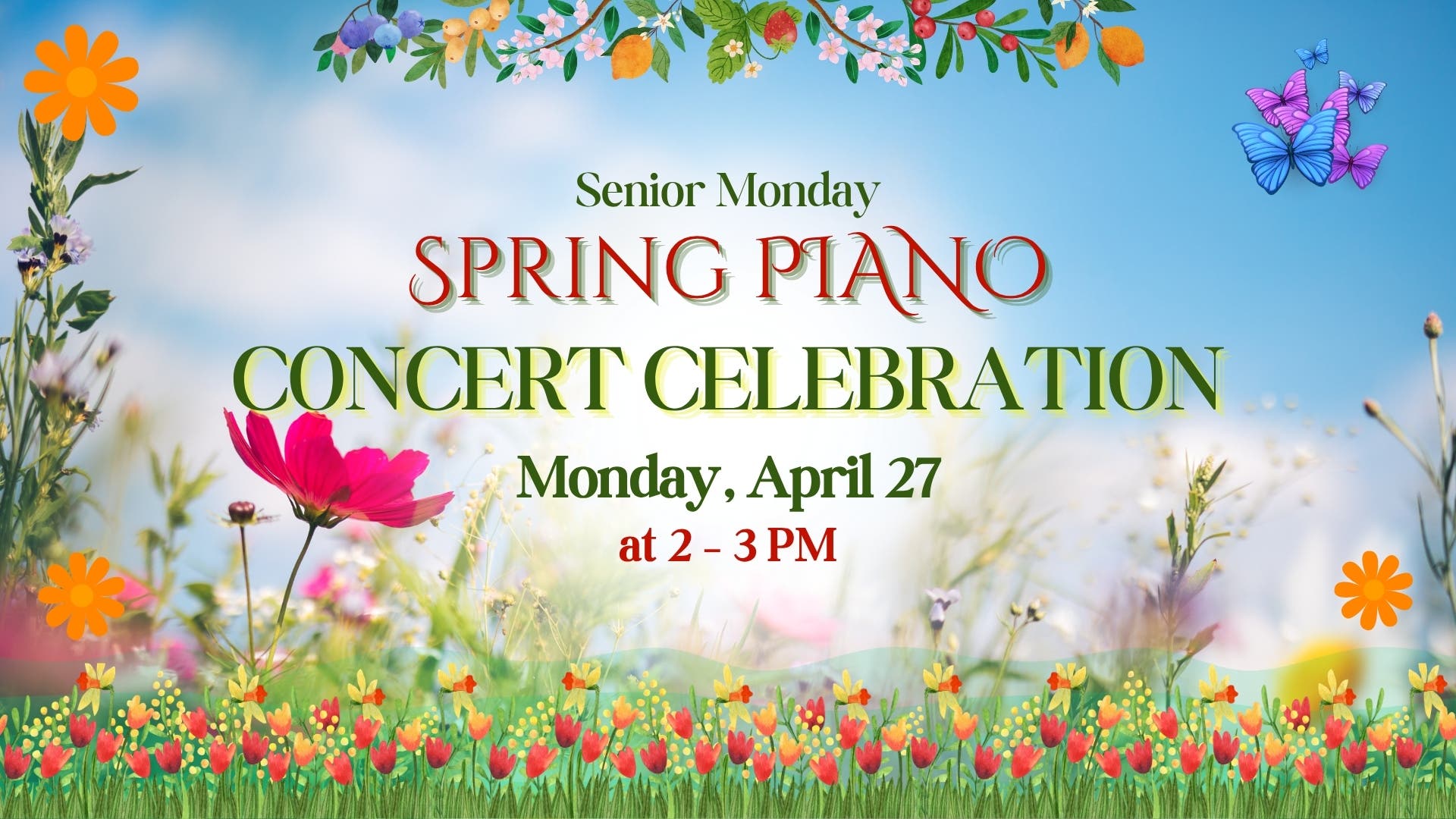 Somers Library Senior Monday – Spring Piano Concert Celebration 