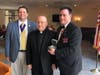 Scott Criscuolo and George Ribellino present special KofC watch to Msgr John Sabia commemorating his 55th Ordination Ann