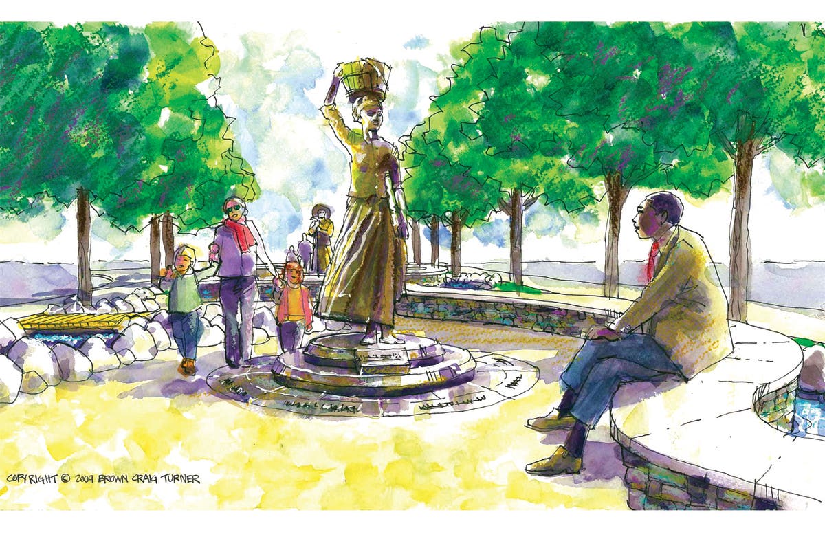 Site-plan illustration for Enslaved Africans’ Rain Garden Project (photo courtesy of credit BCT Architects) Site-plan illustration for Enslaved Africans’ Rain Garden Project (photo courtesy of credit BCT Architects)