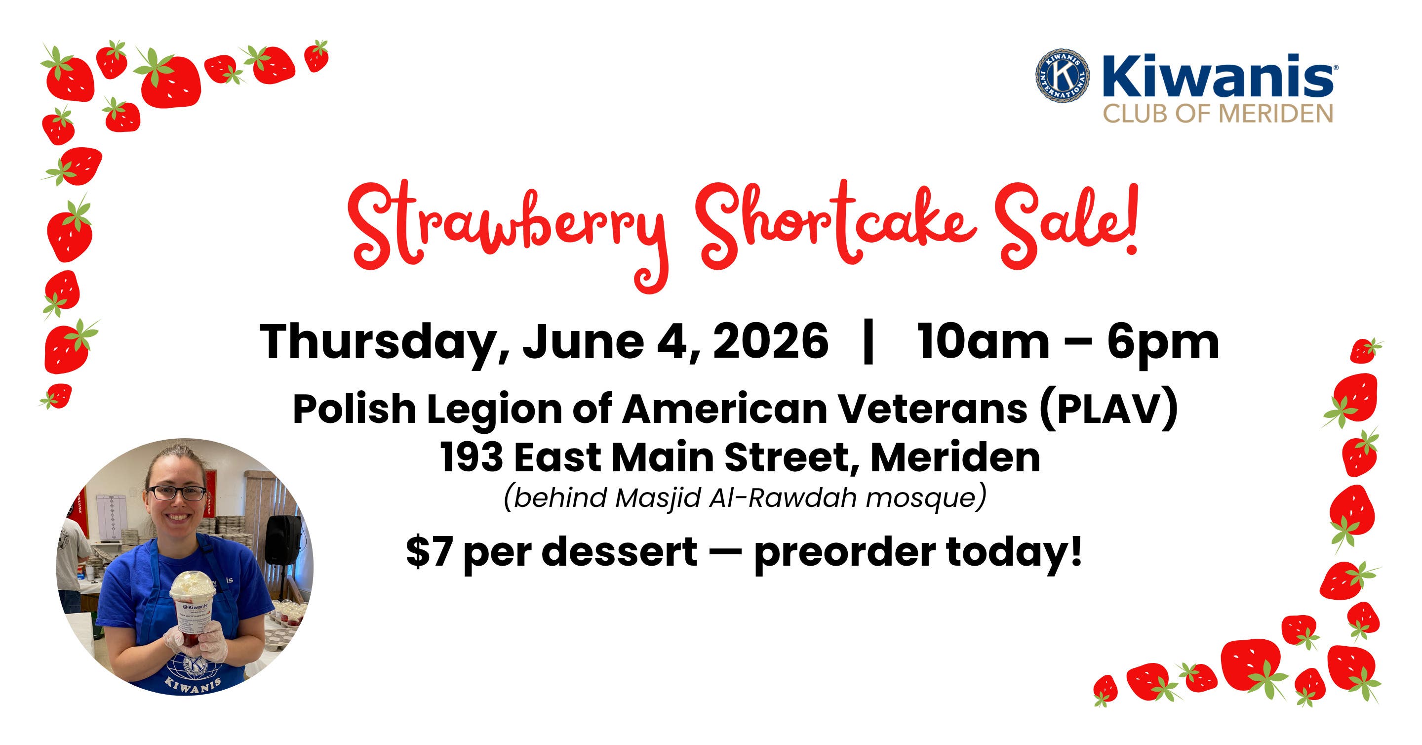 Kiwanis Strawberry Shortcake Sale!