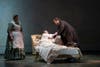 Lauren Decker, Albina Shagimuratova and David Weigel in Lyric Opera's La Traviata. 