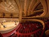 Socially distanced, reduced-capacity audience listens to the sounds of the CSO brass at the concert that signaled the return of Chicago Symphony Orchestra concerts.