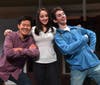 Montville Twp. High School Senior, Jason Joo and juniors Jadyn Silverberg and Jeffrey Gallup in ANYTHING GOES.