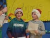 fourth grade students Christopher Mannino and Jonah Seewald shared the similarities and differences between their familys' traditions.