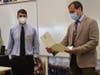 History teacher Christopher Butchko was surprised in class on Friday, September 25, 2020. Montville Township High School Principal Douglas Sanford arrived with a Certificate from the NJ Legislature.