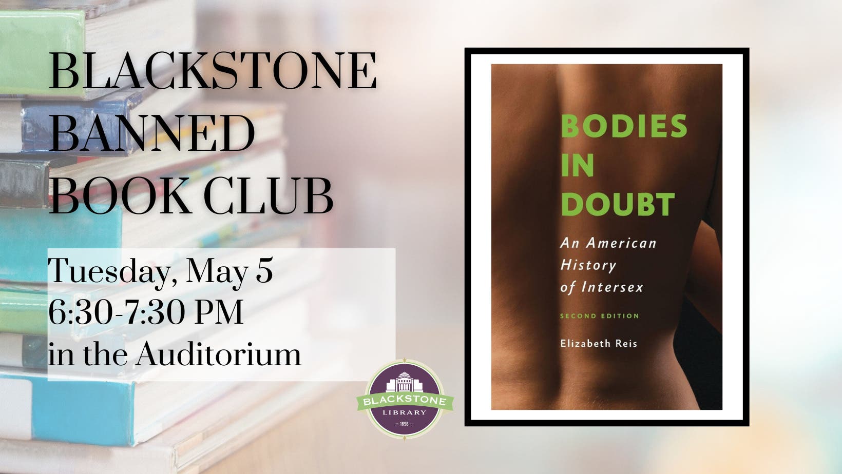 Banned Book Club: Bodies in Doubt: An American History of Intersex by Elizabeth Reis
