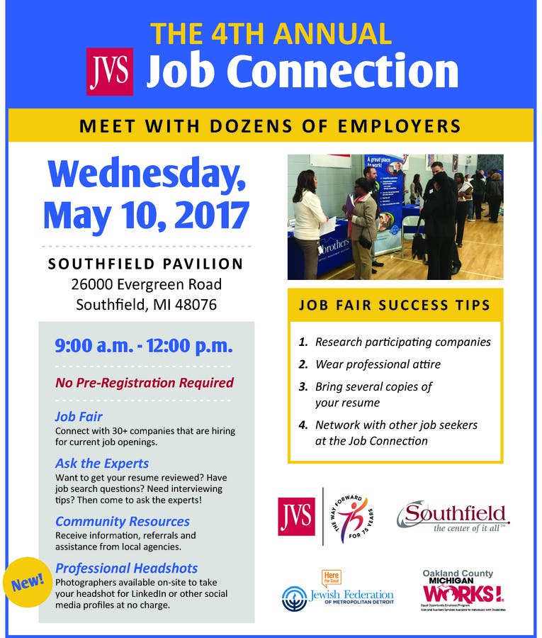 JVS Seeks Employers for May 10 Job Fair in Southfield | Detroit, MI Patch