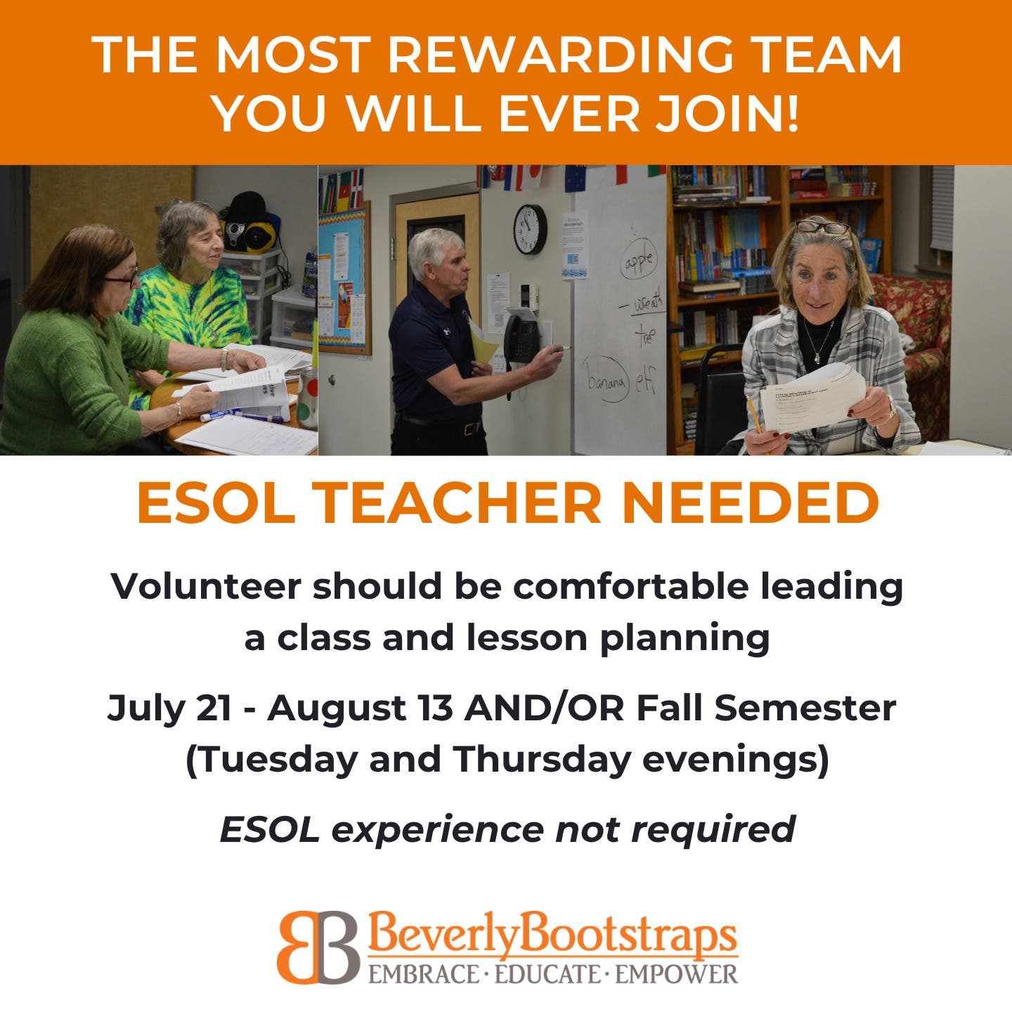 ESOL Teacher Needed