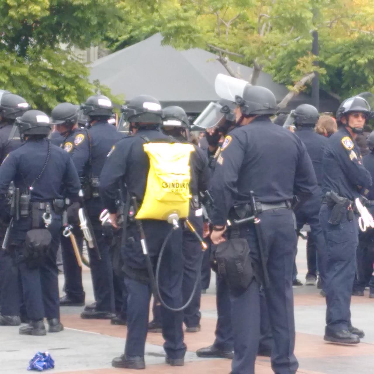 Police During Rally Police Corral Protesters After Trump Rally in San Diego; 35 Arrests ...