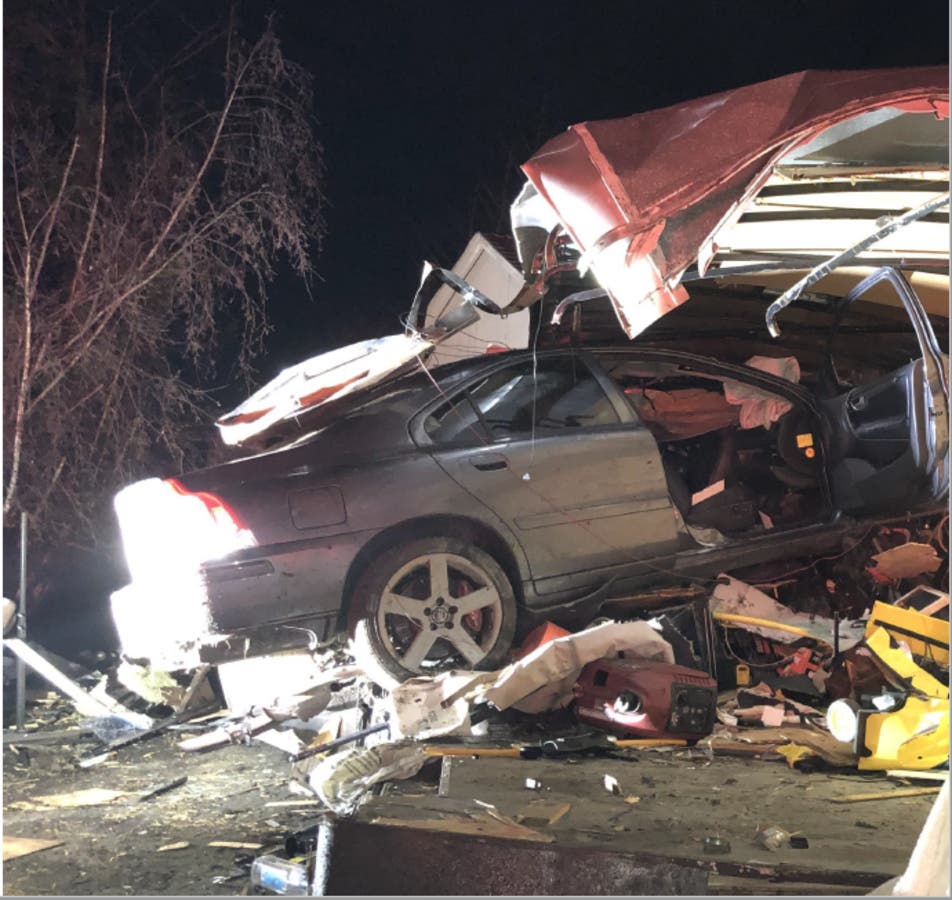 Authorities said this driver was leading officers on a chase when he crashed through a fence and the car became airborne