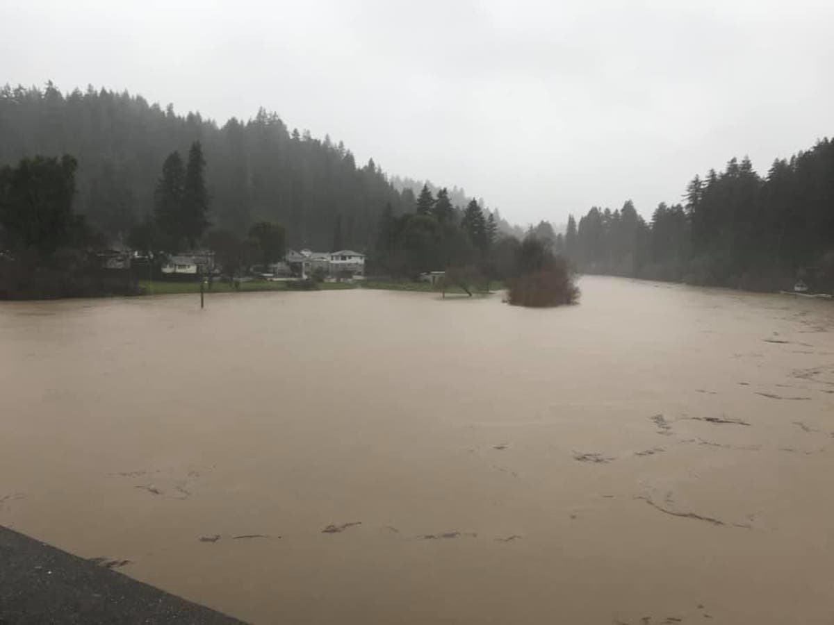 Russian River at Monte Rio Bridge, Feb. 26, 2019.