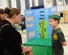 Alia Wynholds of the Sherwood Forest 4-H Club, Vallejo, answers a question about her project. “On the Trail.” 