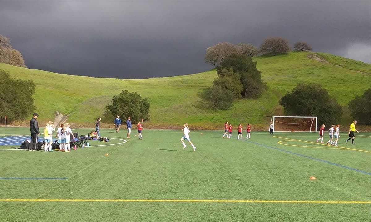 Youth play soccer at Hidden Lakes Park in Martinez, which again made SafeWise's list of 50 Safest California cities.