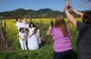 A family takes advantage of sunny skies and mustard bloom March 24 along Highway 29 north of Napa to take cousin photos.