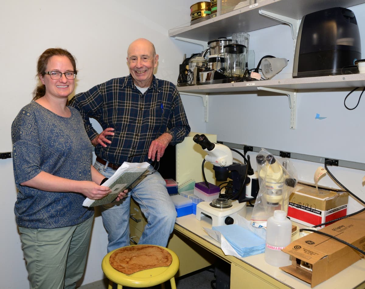 Bruce Hammock, UC Davis professor & EicOsis co-founder; Cindy McReynolds, an EicOsis project manager & doctoral student